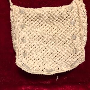 Chic White Crochet Shoulder Bag